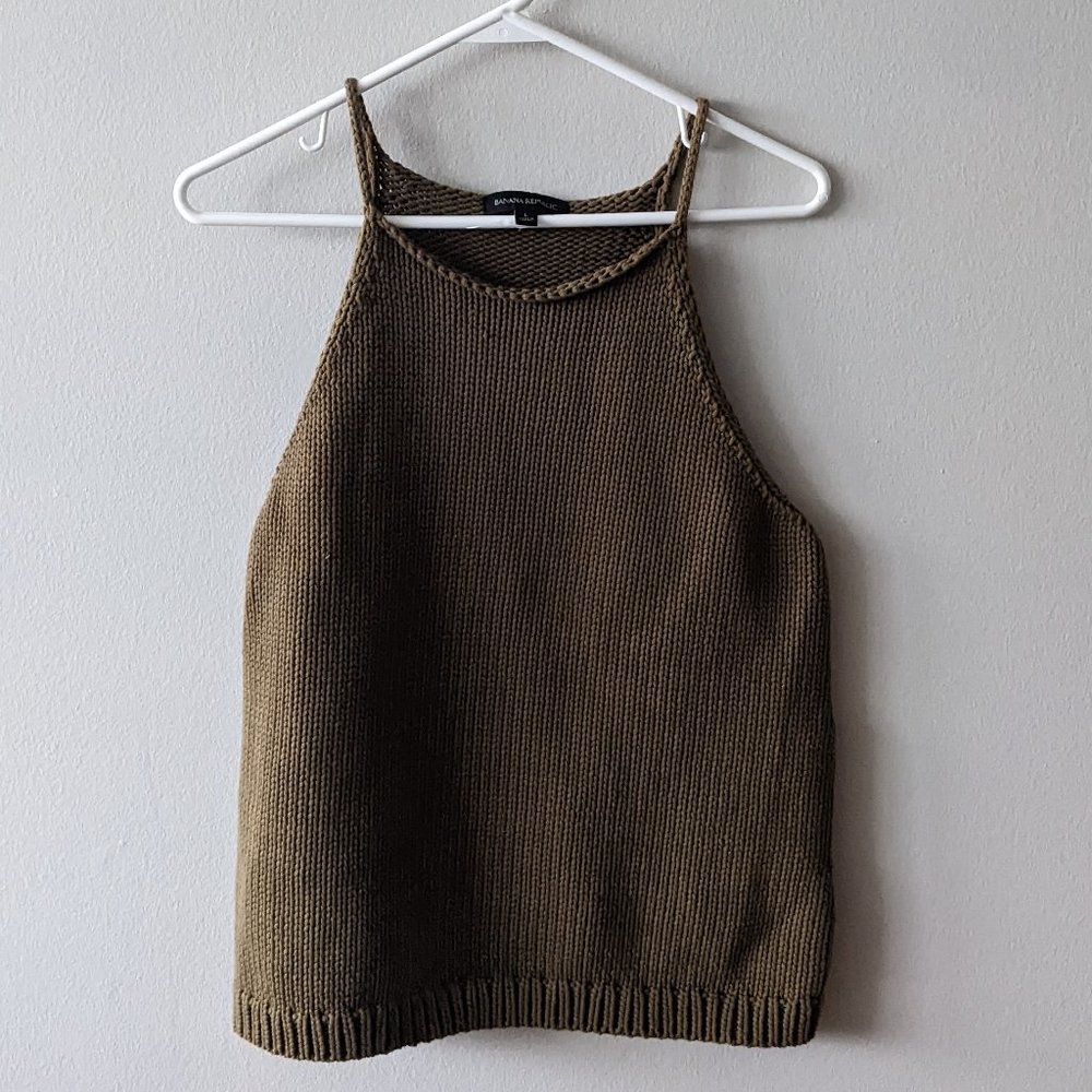 Bannana Republic -  Knit High Neck Sweater Tank- Size Large